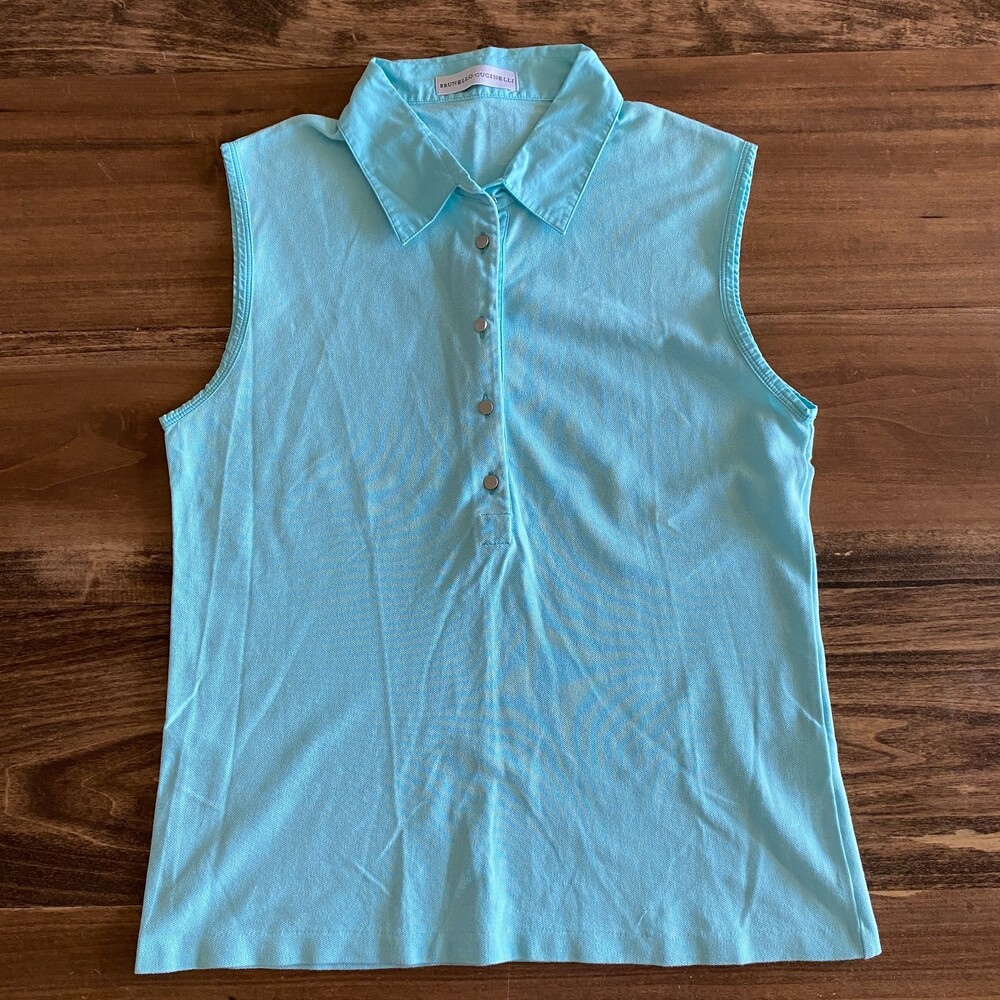 Brunello Cucinelli Aqua Polo Tank Women’s XXL